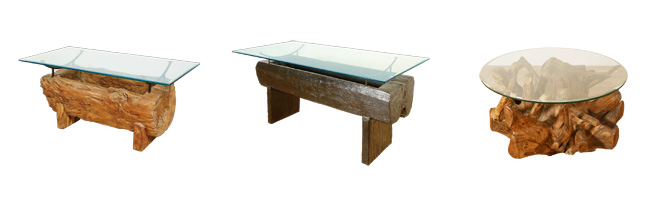 アジアン家具インテリアKAJAガラスのテーブル